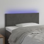 Testiera a LED Grigio Scuro 100x5x78/88 cm in Velluto