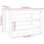 Scarpiera Miele 70x38x45,5 cm in Legno Massello di Pino