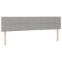 Testiera a LED Grigio Chiaro 180x5x78/88 cm in Tessuto