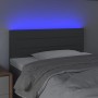 Testiera a LED Grigio Scuro 90x5x78/88 cm in Tessuto