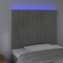 Testiera a LED Grigio Chiaro 80x5x118/128 cm in Velluto