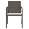 Sedie da Giardino con Cuscini 6pz Marroni 56x59x84cm Polyrattan