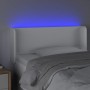 Testiera a LED Bianca 83x16x78/88 cm in Similpelle