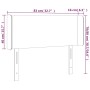 Testiera a LED Bianca 83x16x78/88 cm in Similpelle