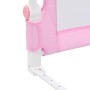 Sponde Letto di Sicurezza per Bambini Rosa 180x42cm Poliestere