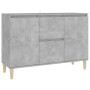 Credenza Grigio Cemento 103,5x35x70 cm in Legno Multistrato