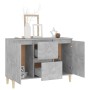 Credenza Grigio Cemento 103,5x35x70 cm in Legno Multistrato