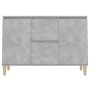 Credenza Grigio Cemento 103,5x35x70 cm in Legno Multistrato