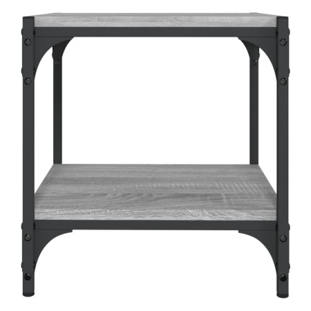 Mobile TV Grigio Sonoma 40x33x41 cm Legno Multistrato e Acciaio