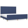 Giroletto con Testiera Blu 160x200 cm in Tessuto