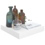 Scaffali a Parete 2 pz Bianco Lucido 23x23,5x3,8 cm in MDF
