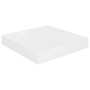 Scaffali a Parete 2 pz Bianco Lucido 23x23,5x3,8 cm in MDF