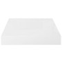 Scaffali a Parete 2 pz Bianco Lucido 23x23,5x3,8 cm in MDF