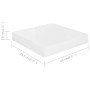 Scaffali a Parete 2 pz Bianco Lucido 23x23,5x3,8 cm in MDF