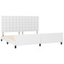 Giroletto con Testiera Bianco 200x200 cm in Similpelle
