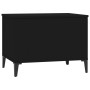 Tavolino da Salotto Nero 60x44,5x45 cm in Legno Multistrato