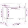 Tavolino da Salotto Nero 60x44,5x45 cm in Legno Multistrato
