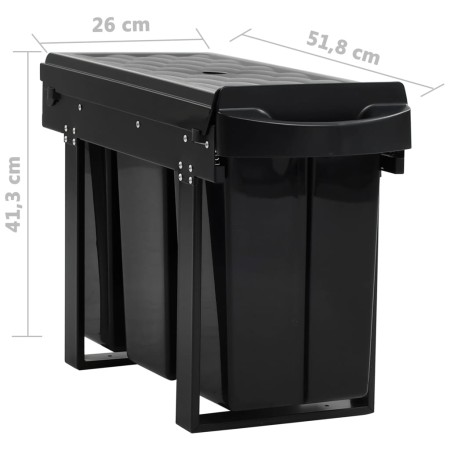 Cestino Estraibile per Mobile Cucina Chiusura Ammortizzata 36L