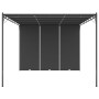 Gazebo da Giardino con Tenda Laterale 4x3x2,25 m Antracite