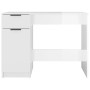 Scrivania Bianco Lucido 100x50x75 cm in Legno Multistrato