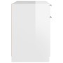 Scrivania Bianco Lucido 100x50x75 cm in Legno Multistrato