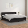 Giroletto a Molle con Materasso Nero 180x200 cm in Similpelle