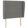 Giroletto a Molle con Materasso Grigio Scuro 100x200 cm Tessuto