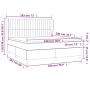 Giroletto a Molle con Materasso Grigio Scuro 180x200 cm Tessuto