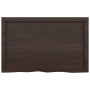 Ripiano Marrone Scuro 80x50x(2-4) cm Massello Rovere Trattato