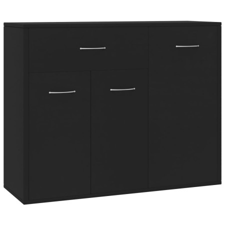 Credenza Nera 88x30x70 cm in Legno Multistrato