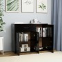 Credenza Nera 88x30x70 cm in Legno Multistrato