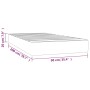 Materasso a Molle Marrone 90x200x20 cm in Similpelle