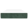 Materasso a Molle Verde Scuro 90x200x20 cm in Velluto
