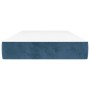Materasso a Molle Blu Scuro 90x190x20 cm in Velluto