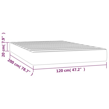 Materasso a Molle Insacchettate Rosa 120x200x20 cm in Velluto