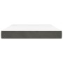 Materasso a Molle Grigio Scuro 140x200x20 cm in Velluto