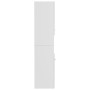 Armadietto Bagno Bianco Lucido 30x30x130cm in Legno Multistrato