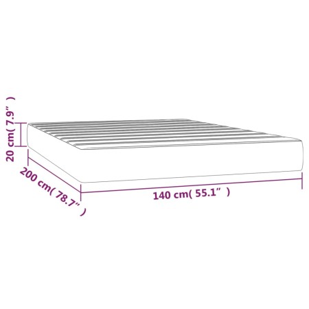 Materasso a Molle Insacchettate Crema 140x200x20 cm