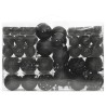 Set Palline di Natale 111 pz Nero in Polistirene