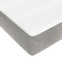 Materasso a Molle Grigio Chiaro 160x200x20 cm in Velluto