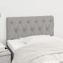 Testiera Grigio Chiaro 80x7x78/88 cm in Tessuto
