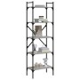 Libreria Grigio Sonoma 5 Ripiani 56x31,5x174 cm Multistrato