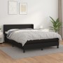 Giroletto a Molle con Materasso Nero 140x190 cm in Similpelle