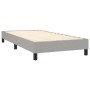 Letto a Molle Materasso e LED Grigio Chiaro 100x200 cm Tessuto