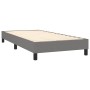 Letto a Molle Materasso e LED Grigio Scuro 100x200cm in Tessuto