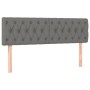 Letto a Molle Materasso e LED Grigio Scuro 140x200cm in Tessuto