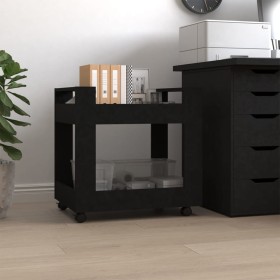 Carrello per Scrivania Nero 60x45x60 cm in Legno Multistrato