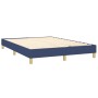 Letto a Molle con Materasso e LED Blu 140x190 cm in Tessuto