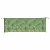 Cuscini Panca Giardino 2 pz Motivo a Foglie 150x50x7 cm Tessuto