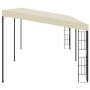 Gazebo a Parete 3x6 m Crema in Tessuto